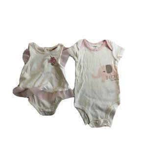 Cutie Pie Baby Gil's Bodysuit One Pieces (Pack of 2) White 100% CottonSize 0-3M